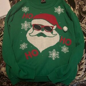 Santa sweater and kids hat Christmas bundle